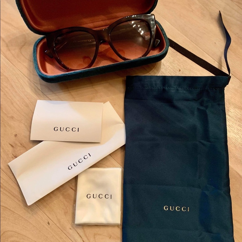 Gucci tortoiseshell oversize sunglasses, NWT